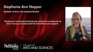 Stephanie Ann Nepper - Bachelor of Arts - International Studies
