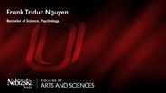 Frank Triduc Nguyen - Bachelor of Science - Psychology