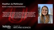 Heather Jo Pohlmeier - Bachelor of Science - Environmental Science