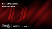 Karen Marie Rinn - Bachelor of Arts - Biology
