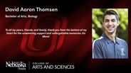 David Aaron Thomsen - Bachelor of Arts - Biology
