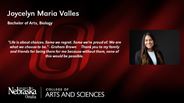 Joycelyn Maria Valles - Bachelor of Arts - Biology