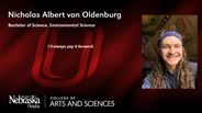 Nicholas Albert von Oldenburg - Bachelor of Science - Environmental Science