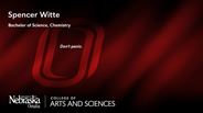 Spencer Witte - Bachelor of Science - Chemistry