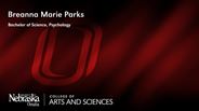 Breanna Marie Parks - Bachelor of Science - Psychology