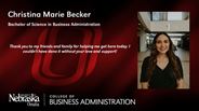 Christina Marie Becker - Bachelor of Science in Business Administration