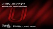 Zachary Scott Dahlgren - Bachelor of Science in Business Administration