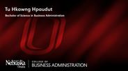 Tu Hkawng Hpaudut - Bachelor of Science in Business Administration