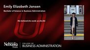 Emily Elizabeth Jansen - Bachelor of Science in Business Administration