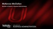 McKensie McClellan - Bachelor of Science in Business Administration