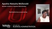 Ayeshia Natasha McDonald - Bachelor of Science in Business Administration