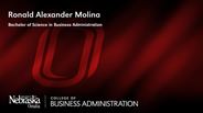 Ronald Alexander Molina - Bachelor of Science in Business Administration