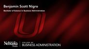 Benjamin Scott Nigro - Bachelor of Science in Business Administration