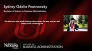 Sydney Odelia Peatrowsky - Bachelor of Science in Business Administration
