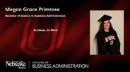 Megan Grace Primrose - Bachelor of Science in Business Administration