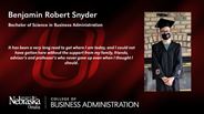 Benjamin Robert Snyder - Bachelor of Science in Business Administration