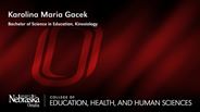 Karolina Maria Gacek - Bachelor of Science in Education - Kinesiology 