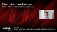 Elissa LeAnn Huss-Boeckman - Bachelor of Science in Education - Elementary Education 