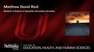 Matthew Reid - Bachelor of Science in Education - Secondary Education