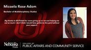 Micaela Rose Adam - Bachelor of Multidisciplinary Studies