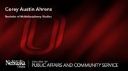 Corey Austin Ahrens - Bachelor of Multidisciplinary Studies
