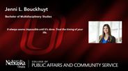 Jenni L. Bouckhuyt - Bachelor of Multidisciplinary Studies