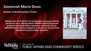 Savannah Marie Davis - Bachelor of Multidisciplinary Studies