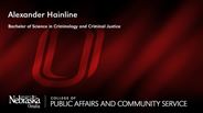 Alexander Hainline - Bachelor of Science in Criminology and Criminal Justice