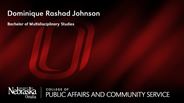 Dominique Rashad Johnson - Bachelor of Multidisciplinary Studies