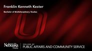 Franklin Kenneth Kester - Bachelor of Multidisciplinary Studies