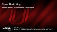 Skylar David King - Bachelor of Science in Criminology and Criminal Justice
