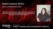 Sophia Suzanne Kluthe - Bachelor of Multidisciplinary Studies