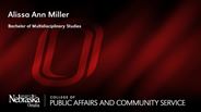 Alissa Ann Miller - Bachelor of Multidisciplinary Studies