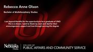 Rebecca Anne Olson - Bachelor of Multidisciplinary Studies