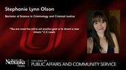 Stephanie Lynn Olson - Bachelor of Science in Criminology and Criminal Justice