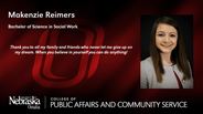 Makenzie Reimers - Bachelor of Science in Social Work