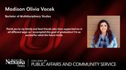 Madison Olivia Vacek - Bachelor of Multidisciplinary Studies