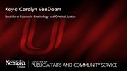 Kayla Carolyn VanDaam - Bachelor of Science in Criminology and Criminal Justice
