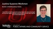 Justina Suzanne Workman - Bachelor of Multidisciplinary Studies