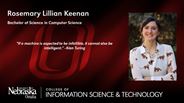 Rosemary Lillian Keenan - Bachelor of Science in Computer Science