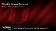 Timothy Edward Reznicek - Bachelor of Science in Bioinformatics