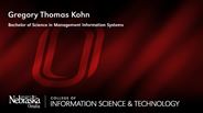 Gregory Thomas Kohn - Bachelor of Science in Management Information Systems