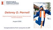 Delorey Parnell - Degree Awarded Master of Human Resources and Industrial Relations - August 2020 - Congratulations from everyone at LER!