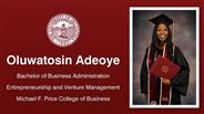 Oluwatosin Adeoye - Bachelor of Business Administration - Entrepreneurship and Venture Management - Michael F. Price College of Business