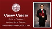 Casey Cascio - Casey Cascio - Doctor of Philosophy - Adult and Higher Education - Jeannine Rainbolt College of Education