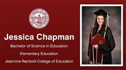 Jessica Chapman - Bachelor of Science in Education - Elementary Education - Jeannine Rainbolt College of Education