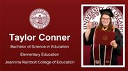 Taylor Conner - Taylor Conner - Bachelor of Science in Education - Elementary Education - Jeannine Rainbolt College of Education