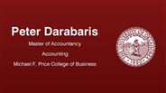 Peter Darabaris - Peter Darabaris - Master of Accountancy - Accounting - Michael F. Price College of Business