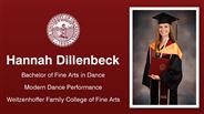 Hannah Dillenbeck - Bachelor of Fine Arts in Dance - Modern Dance Performance - Weitzenhoffer Family College of Fine Arts