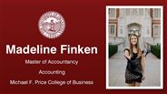 Madeline Finken - Master of Accountancy - Accounting - Michael F. Price College of Business